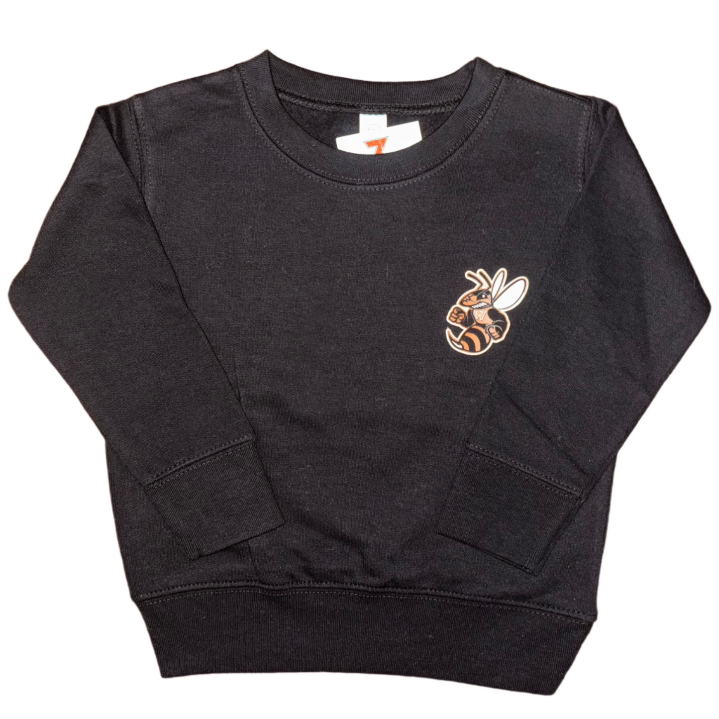 #1 Fan Toddler Black Crew