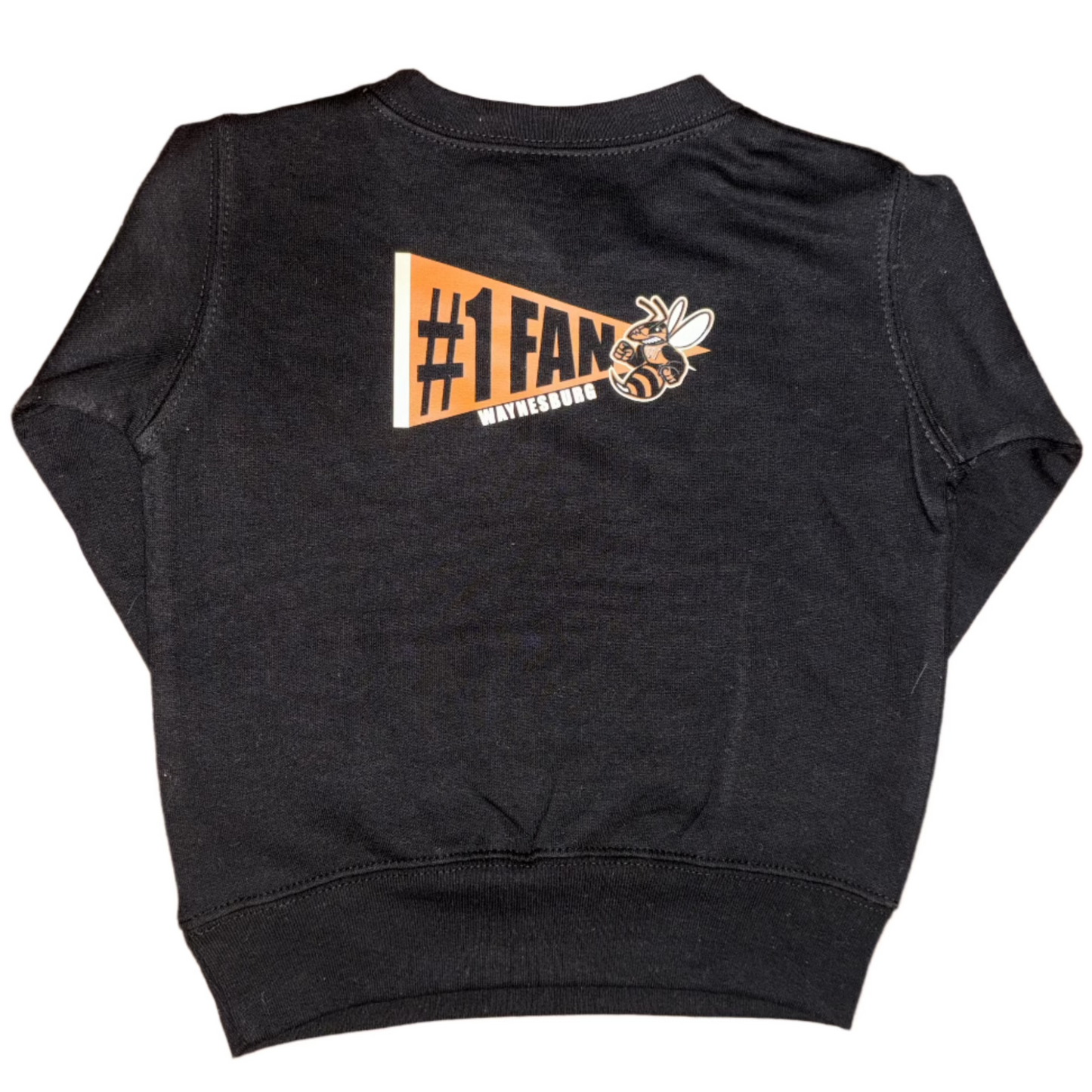 #1 Fan Toddler Black Crew