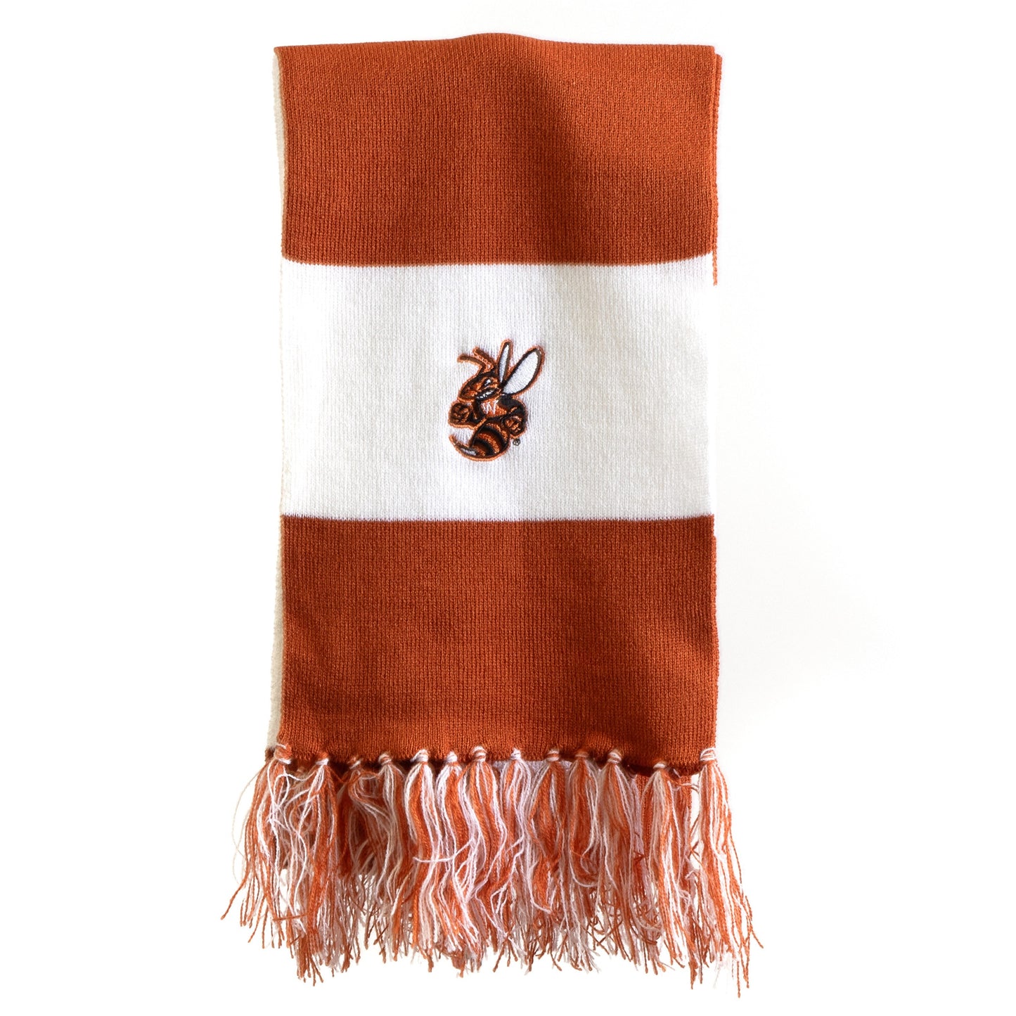 Stripped Scarf White/Orange