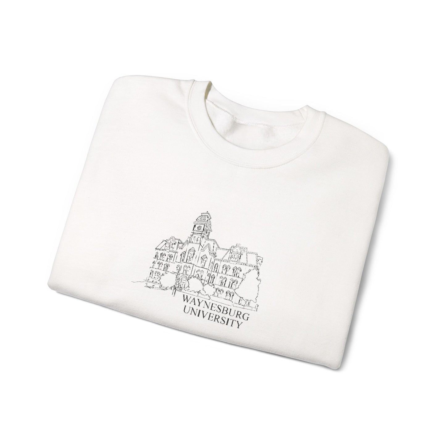 Miller Hall Embroidered Crewneck - Waynesburg University