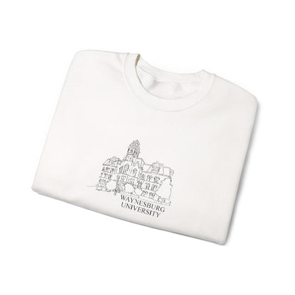 Miller Hall Embroidered Crewneck - Waynesburg University