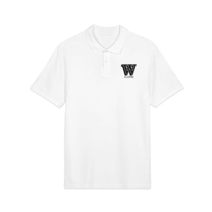 Embroidered 'W Alumni' Pique Unisex Polo Shirt
