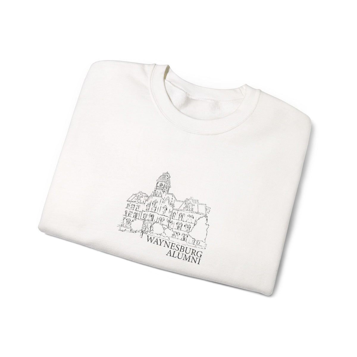 Miller Hall Embroidered Crewneck - Waynesburg Alumni