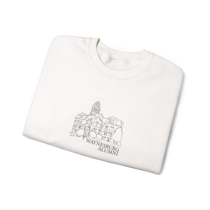 Miller Hall Embroidered Crewneck - Waynesburg Alumni
