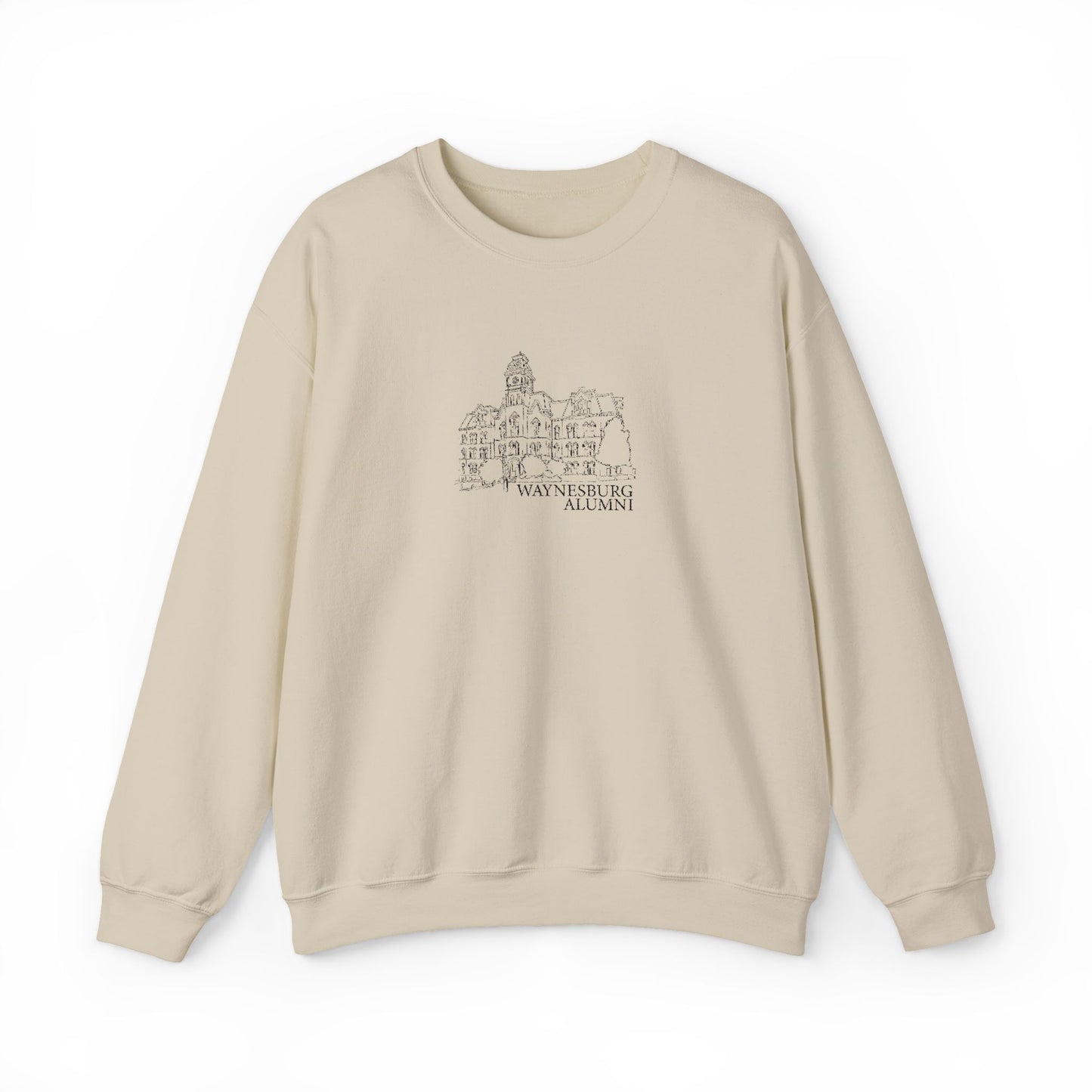 Miller Hall Embroidered Crewneck - Waynesburg Alumni