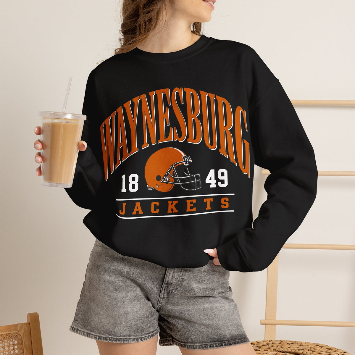Waynesburg Jackets Vintage Football Crewneck Sweatshirt