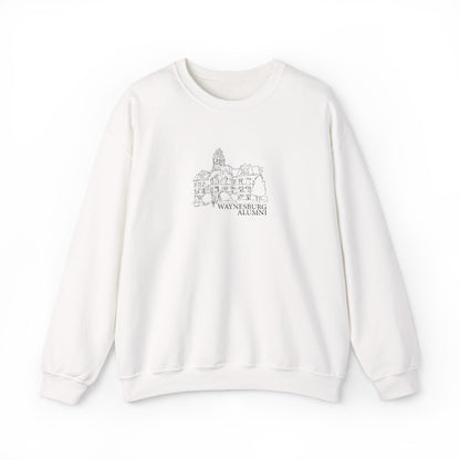 Miller Hall Embroidered Crewneck - Waynesburg Alumni