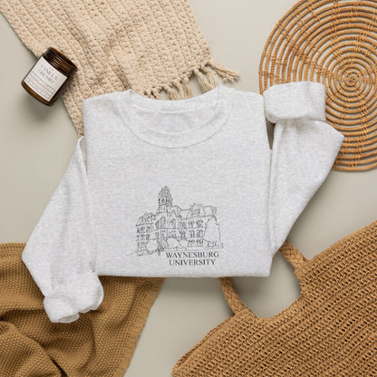 Miller Hall Embroidered Crewneck - Waynesburg University