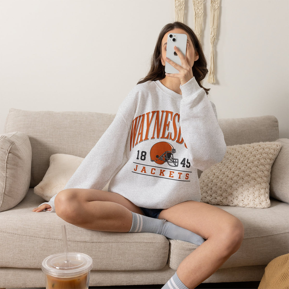 Waynesburg Jackets Vintage Football Crewneck Sweatshirt