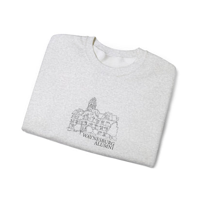 Miller Hall Embroidered Crewneck - Waynesburg Alumni