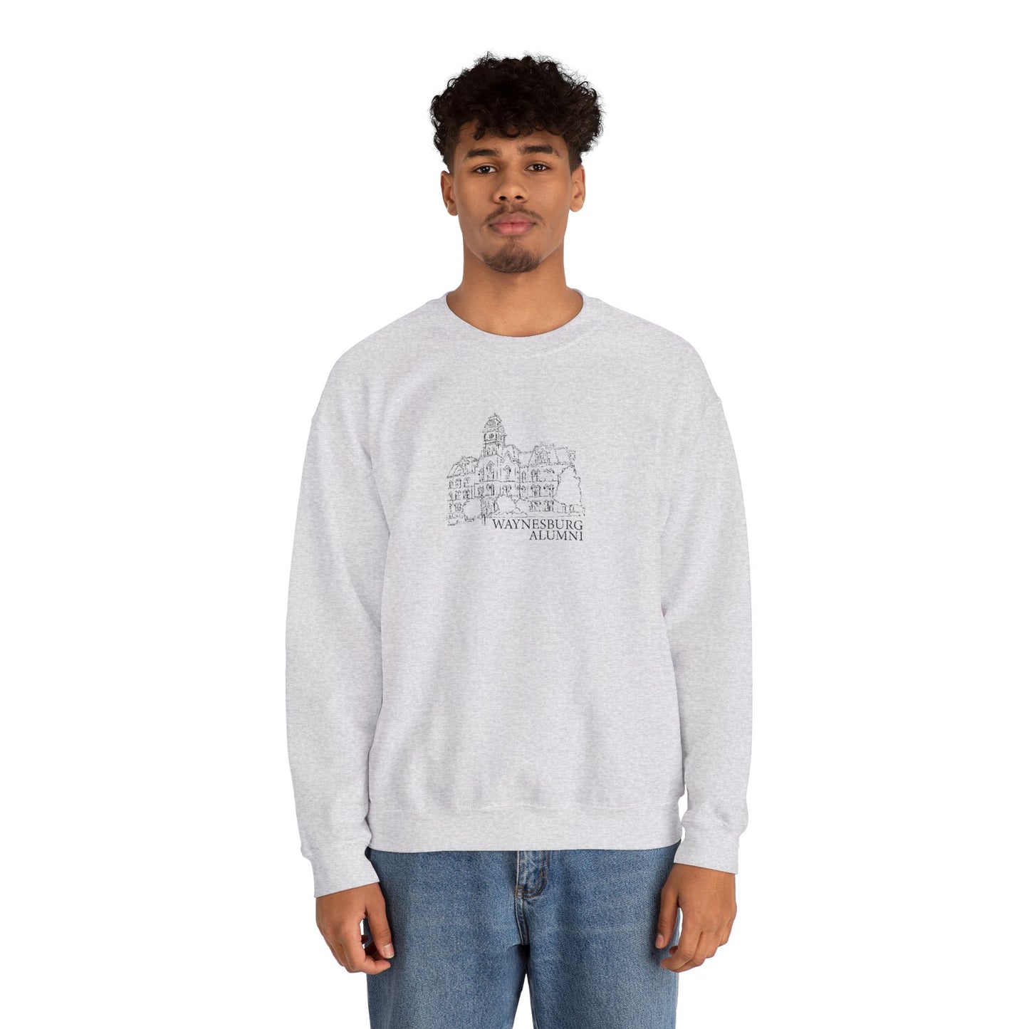 Miller Hall Embroidered Crewneck - Waynesburg Alumni