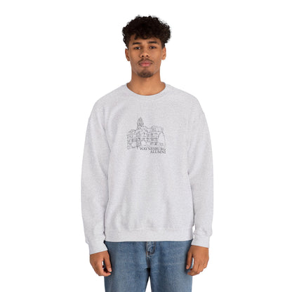 Miller Hall Embroidered Crewneck - Waynesburg Alumni