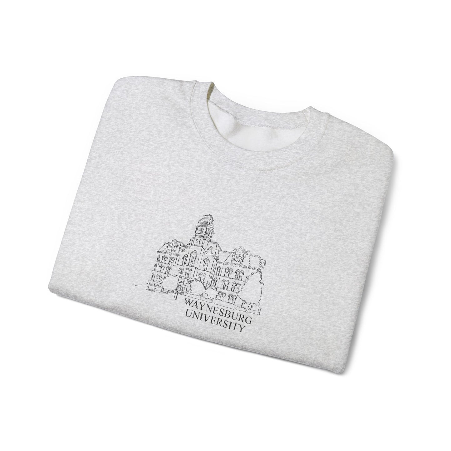 Miller Hall Embroidered Crewneck - Waynesburg University
