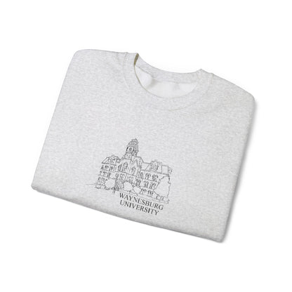 Miller Hall Embroidered Crewneck - Waynesburg University