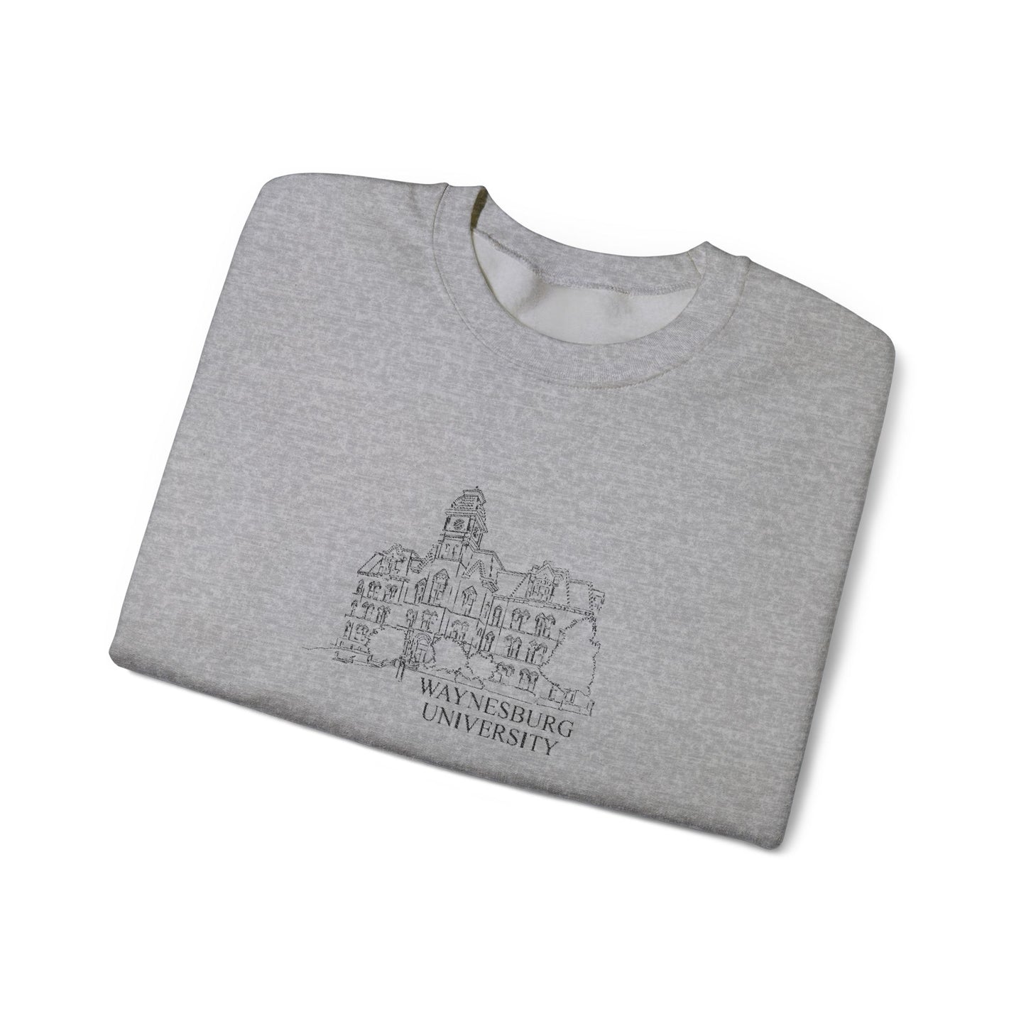 Miller Hall Embroidered Crewneck - Waynesburg University