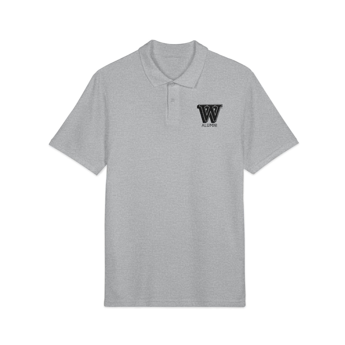 Embroidered 'W Alumni' Pique Unisex Polo Shirt