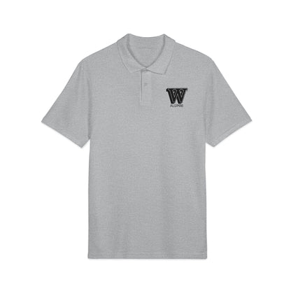 Embroidered 'W Alumni' Pique Unisex Polo Shirt