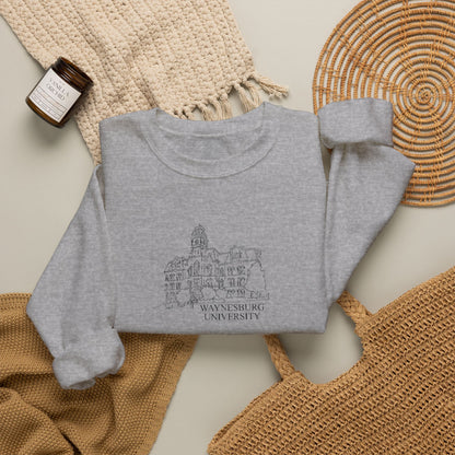 Miller Hall Embroidered Crewneck - Waynesburg University