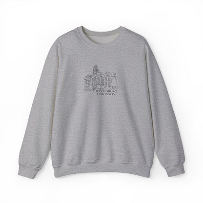 Miller Hall Embroidered Crewneck - Waynesburg University