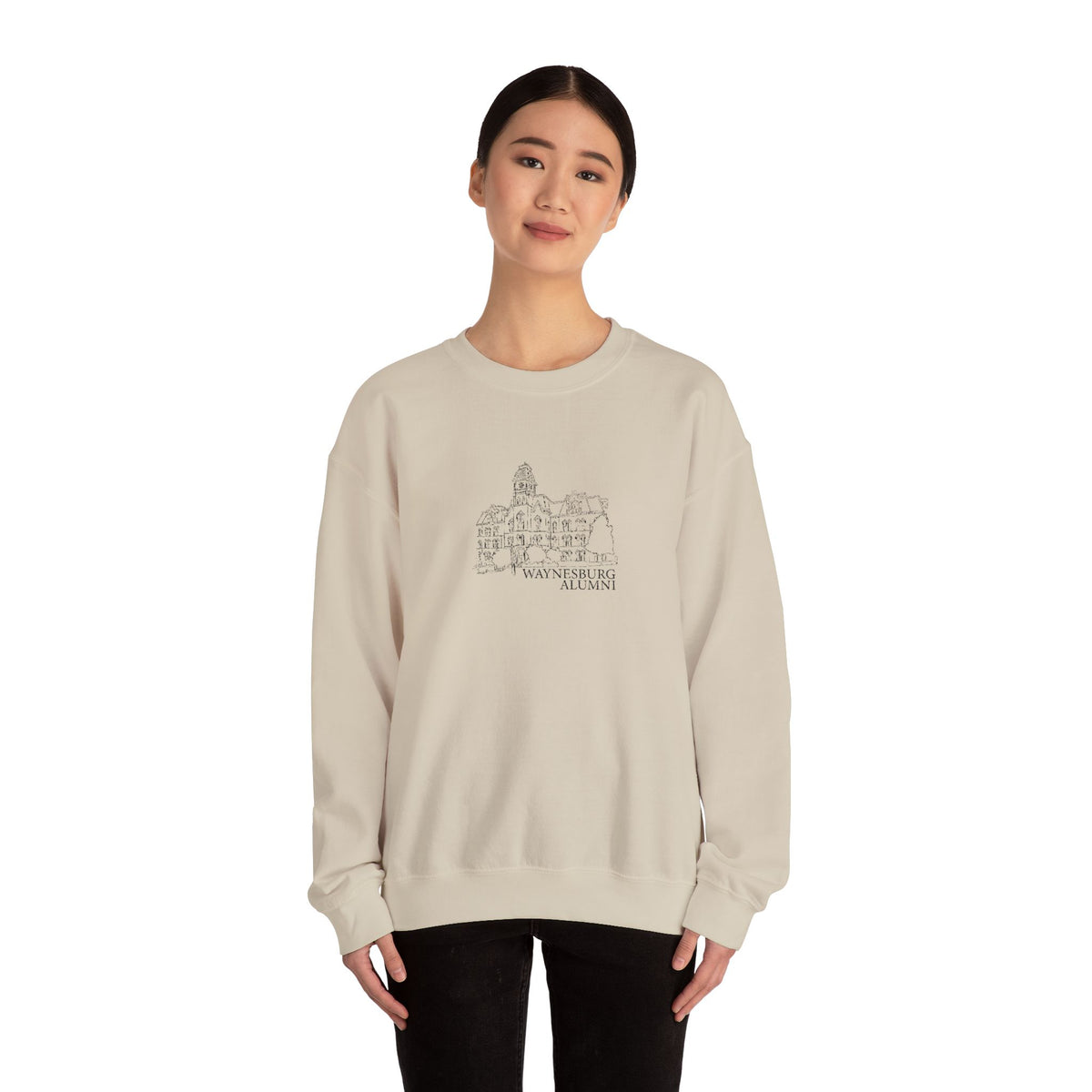 Miller Hall Embroidered Crewneck - Waynesburg Alumni