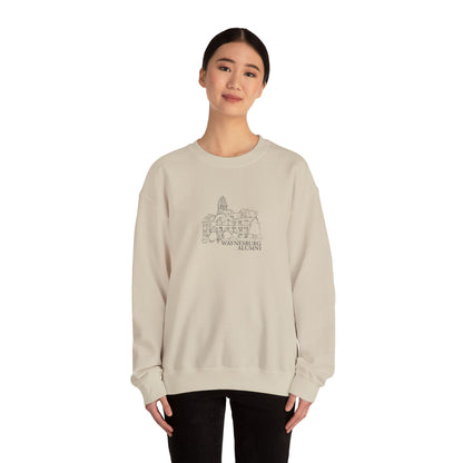 Miller Hall Embroidered Crewneck - Waynesburg Alumni