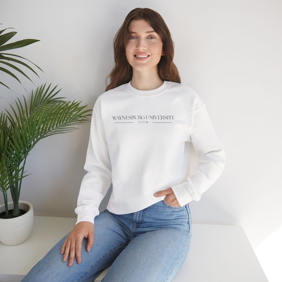 Waynesburg University Alumni Embroidered Crewneck