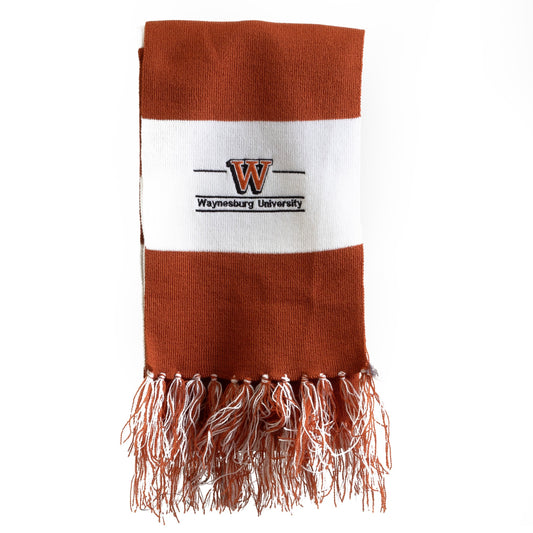 Stripped Scarf White/Orange